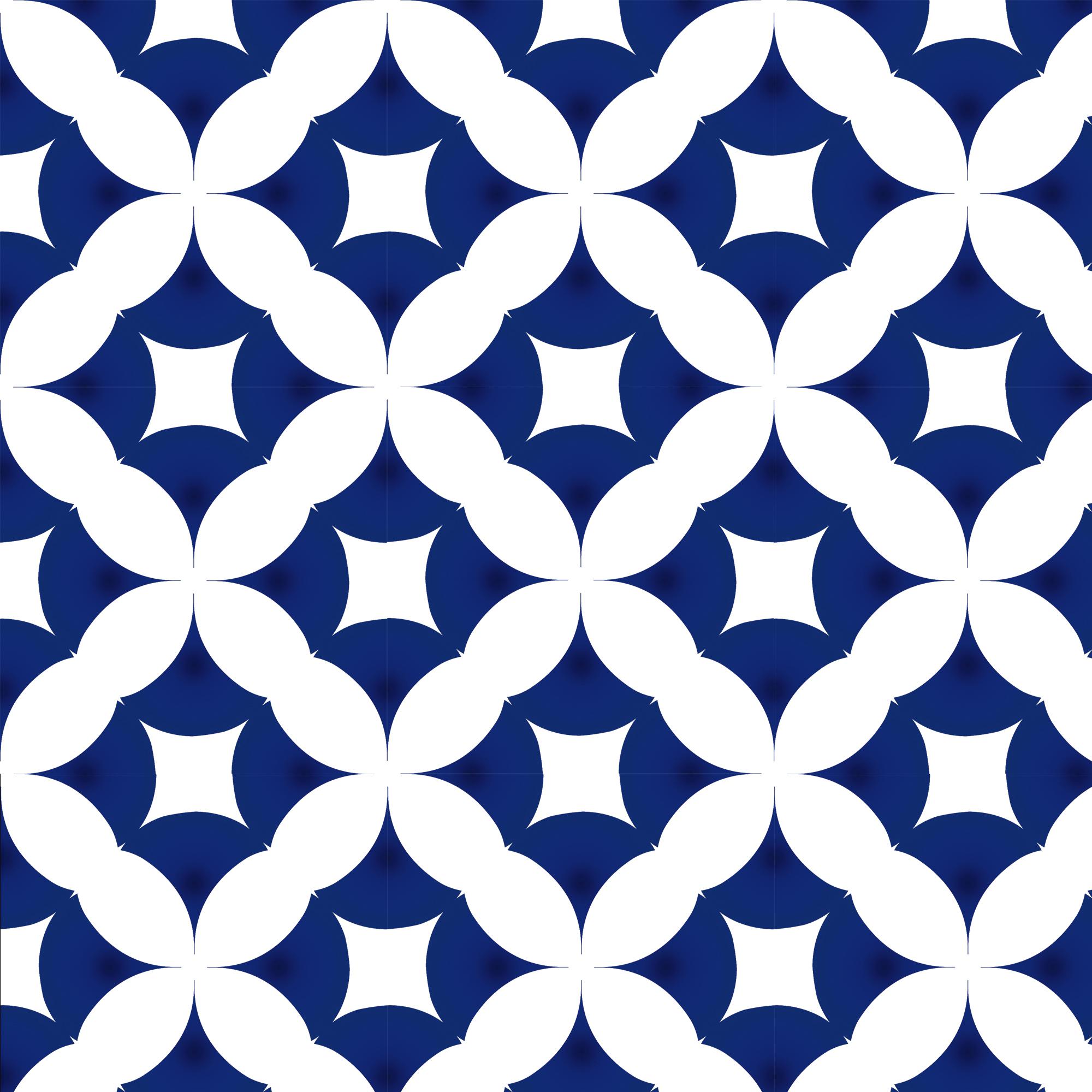 Naxxar in Blau mit Muster | Kollektion Malta IN&OUT 